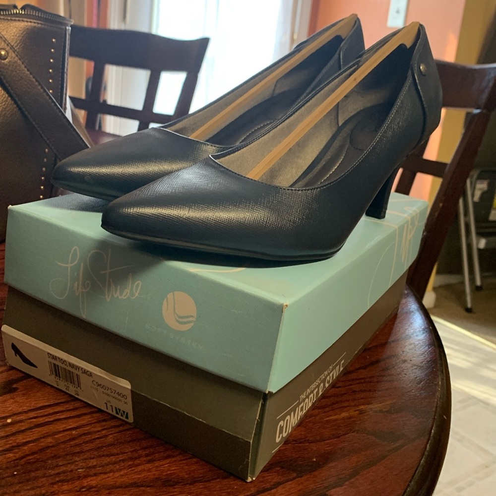 LifeStride, Star Too, Navy Saga, 11W, pump, low heel,new